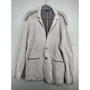 John Varvatos Sweater Mens XL Luxe Gray Buttons